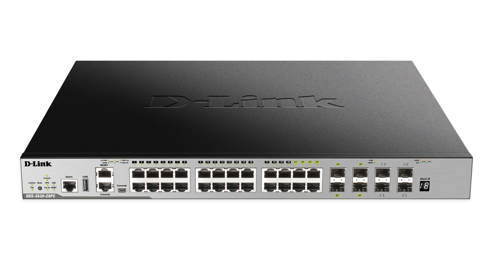 DIGITUS DN-80221-3  Digitus Switch livello 2 Gigabit Ethernet, 24 porte, 2  porte RJ45/SFP-combo + 2 porte uplink SFP